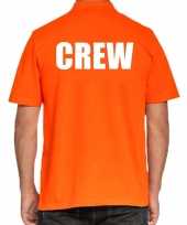 Crew poloshirt oranje heren
