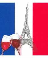 Frankrijk versiering servetten 50 st