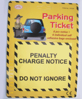 Grappige namaak parkeerbon