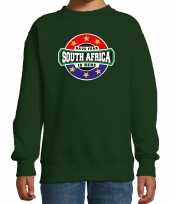 Have fear south africa is here zuid afrika supporter sweater groen kids