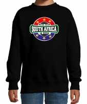 Have fear south africa is here zuid afrika supporter sweater zwart kids