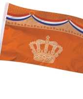 Holland oranje gevelvlag kroon 100 150