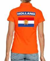 Holland supporter poloshirt oranje dames