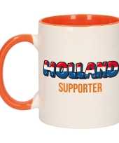 Holland supporter popart mok beker oranje wit 300 ml