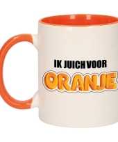 Ik juich oranje mok beker oranje wit 300 ml