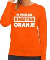 Kneiter oranje koningsdag sweater dames