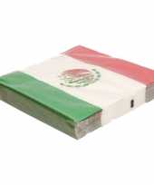 Mexicaanse vlag servetten 60 stuks