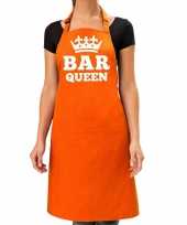 Oranje bar queen keuken schort dames