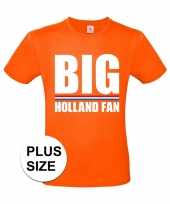 Oranje big holland fan grote maten shirt heren