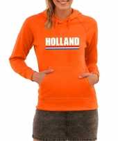 Oranje holland supporter sweater capuchon dames