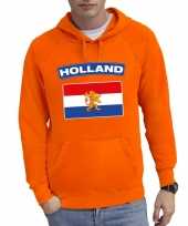 Oranje holland vlag sweater capuchon heren