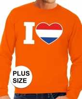 Oranje i love holland grote maten sweater trui heren
