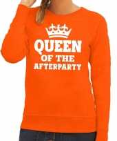 Oranje queen of the afterparty sweater dames
