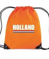 Oranje sporttas rijgkoord holland supporter
