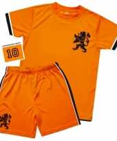 Oranje voetbal tenues kinderen