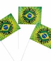 Papieren brazilie zwaaivlaggetjes