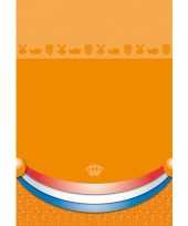 Plastic koningsdag tafelkleed oranje 180 130