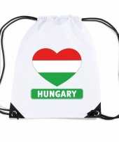 Sporttas rijgkoord hongarije vlag hart